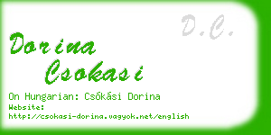 dorina csokasi business card